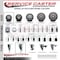 Service Caster 3'' Gray Polyurethane Wheel Swivel 3/4'' Square Stem Caster Set 2 Brakes, 4PK SCC-SQ20S314-PPUB-GRY-PLB-34-2-S-2 - alternate 2